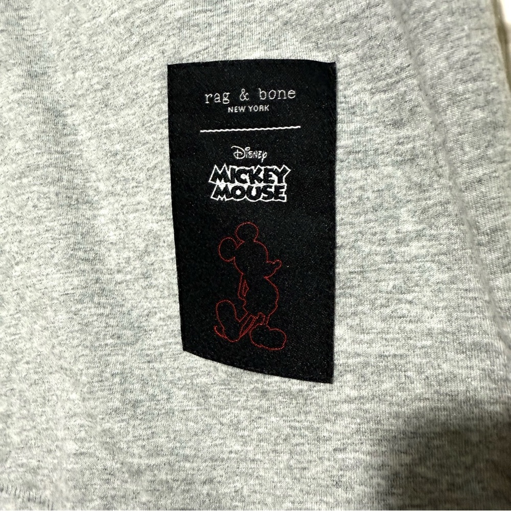 RAG & BONE x DISNEY MICKEY MOUSE 'Determined Mickey' Tee Shirt Size L Unisex - Picture 5 of 12